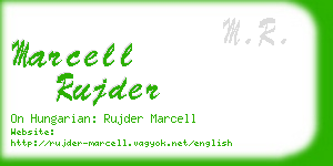 marcell rujder business card